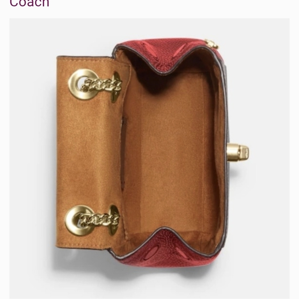 Coach Red and Brown Signature Backpack - Picture 6 of 9